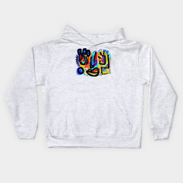 face Kids Hoodie by Angel Rivas